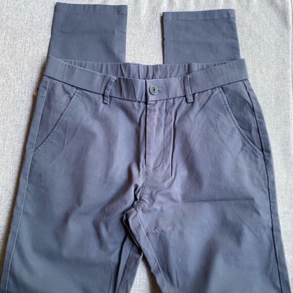 Plaid & Plain Men's Skinny Stretchy Khaki Pants Colored Pants Slim Fit Slacks - Picture 2 of 7